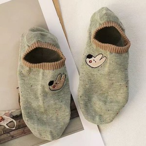 Cute Cartoon Invisible Boat <b>Socks</b> For Women Thin Dot Yarn Non Slip Low Cut Cotton Casual <b>Socks</b> Youth Size - Product Image 2