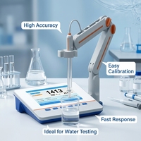 Medidor de EC Digital de Sobremesa PH200E, Analizador de Calidad del Agua con Compensación Automática de Temperatura, Uso Industrial y de Laboratorio, Plástico, OEM