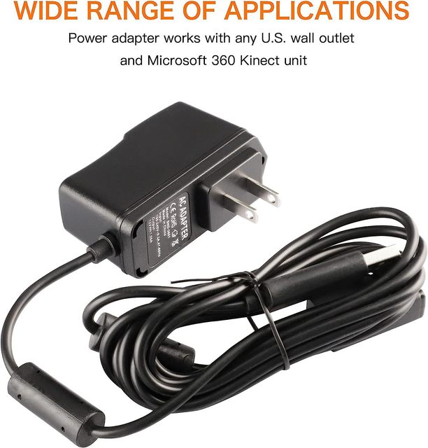 Kinect Adapter for Xbox 360 Power Supply 100V-240V AC Adapter Cable USB Charger for 360 Kinect Motion Sensor  US/EU Standard