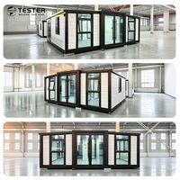 Vorgefertigtes Erweiterbares Wohncontainerhaus Gartenschuppen 3-Zimmer-Haus Vorgefertigtes Modulares Heim
