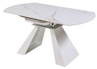 Ensemble de table à manger extensible moderne de luxe, meubles de cuisine rétractables, plateau en pierre frittée marbrée, table à manger extensible