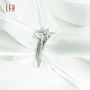 Bagues en or personnalisées pour femmes, or véritable 18 carats, bagues de mariage pour couples, bague en moissanite en or 18 carats - Product Image 3