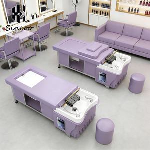 Cama de Masaje Eléctrica para Champú y Masaje de Pies, Cama de Lavado de Cabello con Respaldo Eléctrico Elevable, Cama de Champú para Masaje Tailandés - Product Image 1