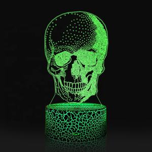 <span class=keywords><strong>Lampada</strong></span> da tavolo 3D Halloween illusione che cambia colore decorativo luci notturne a LED incrinato base per la festa in camera dei <span class=keywords><strong>bambini</strong></span> arte vacanza - Product Image 3