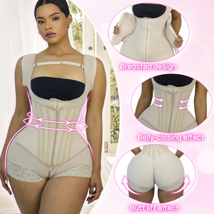 Faja de liposucción <span class=keywords><strong>fajas</strong></span> colombianas monos postcirugía esculpir cuerpo Shaper mujeres adelgazamiento Shapewear - Product Image 3