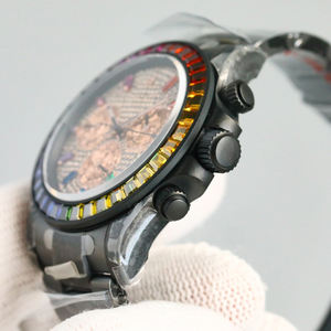 Reloj Mecánico para Hombre de Acero Inoxidable Negro Hecho de Acero Inoxidable 904L 4130 con Movimiento Mecánico Ultrafino - Product Image 3