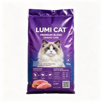 Sac à nourriture pour chat en PP tissé recyclable, impression de logo personnalisée, sac à nourriture pour chat en PP tissé vierge avec découpe thermique supérieure