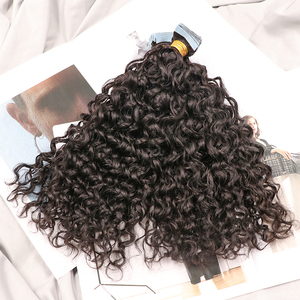 Extensiones de Cabello Virgen al por Mayor con Doble Trama Adhesiva, Cabello Remy Ruso, Estilo Rizado Profundo y Ondulado, Extensiones de Cabello Humano con Cinta Adhesiva de 12''-32'' Pulgadas - Product Image 3