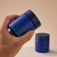 Pot en plastique givré mat de 120 ml et 150 ml pour bonbons gélifiés, avec bouchon sécurité enfant, pot cylindrique à large ouverture pour médicaments