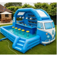 Super Castle Bar de piscine gonflable commercial en PVC de haute qualité 0,6/0,7/0,9 mm, certifié CE, taille personnalisable, installation facile, pour l'eau