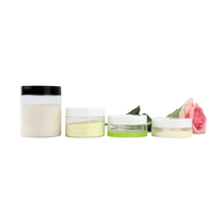 1 oz 4 oz 200ml 250 ml PET Pot 50 ml Food Grade Spice Face Body Cream Powder 50g Pots cosmétiques en plastique avec couvercle pour crème