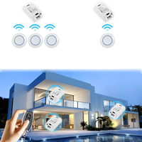 RF 433Mhz interrupteur d'éclairage rond 10A panneau sans fil Mini interrupteur télécommande relais récepteur Module émetteur pour chambre