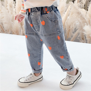 Ali Express en espagnol, mode enfant, fille, été, imprimé cœur, jean en denim, short, pantalon court - Product Image 5