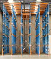 Système de rayonnage drive-in pour optimiser l'espace, solution de stockage d'entrepôt pour la frigorifique