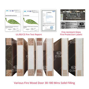 Portes en bois standard européennes bon marché, intérieures, modernes, résistantes au feu, porte coupe-feu 60 minutes - Product Image 3