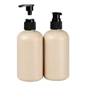 Groothandel Eco-Vriendelijke Biologisch Afbreekbare Plastic Lotion Schuimende Pompflessen Verpakking Tarwestro Spray Shampoo Plastic Fles