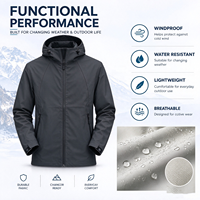 Veste softshell légère à capuche pour homme, coupe-vent décontracté pour l'extérieur, marque privée OEM ODM