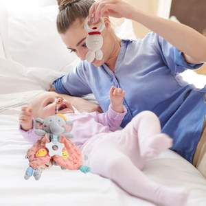 2024 nuevo estilo Sonajero Swaddle <span class=keywords><strong>Manta</strong></span> Baby shower Regalos para bebés recién nacidos Niñas Regalos únicos de revelación de género al por mayor - Product Image 3