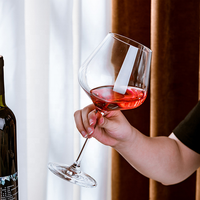 Logo personnalisé Verre à gobelet Mini verre en cristal de luxe Coupe à vin durable à longue tige Verre à vin rouge