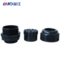IP68 CE ROHS M/PG/G Fileté Six Trous Nylon Étanche Basse Tension Terre Marque MG-A-H6 Noir/Gris Presse-étoupe Tuyau Universel