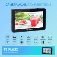 Moniteur de terrain pour appareil photo reflex numérique FEELWORLD F6 PLUSX 5,5 pouces 1600 nit avec écran tactile, IPS FHD 1920x1080, entrées/sorties 4K, OEM direct usine