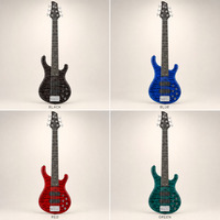 Guitare basse pour commandes en gros avec corps en Okumen massif Bullfighter DB-120 Basse électrique professionnelle 5 cordes