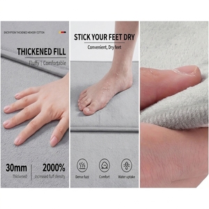 Tappetino da Bagno in Memory Foam Extra Spesso, Antiscivolo, Assorbente, Morbido, Lavabile in Lavatrice, Senza Necessità di Piegarsi per Asciugare i Piedi - Product Image 3