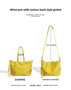 Sac fourre-tout en cuir véritable pour femme, personnalisé OEM/ODM, design coréen haut de gamme 2026, grande capacité, sac à bandoulière et sac à main - Product Image 6