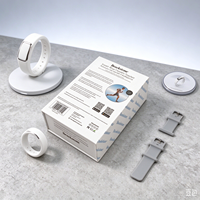 Boîte rigide à couvercle magnétique avec fenêtre personnalisée, impression pour emballage de produit électronique, boîte cadeau pour bague connectée