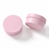 Pot en PP à large ouverture noir mat rose 50ml 100ml, pot en plastique 3oz avec couvercle, récipient cosmétique vide pour crème et gommage corporel