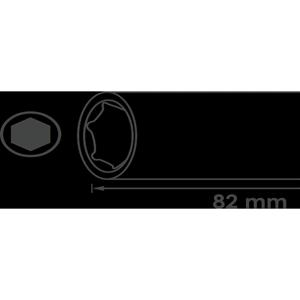 VIGOR Jeu de douilles à chocs ∙ long ∙ V5550L ∙ 1/2 pouce (12.5mm) carré, creux ∙ Profil à six pans extérieurs ∙ 13 pièces ∙ 10-24 ∙ Nu - Product Image 4