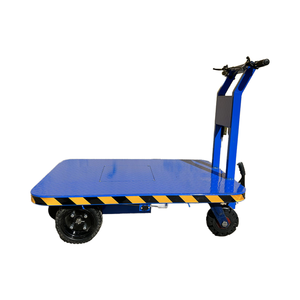 Chariot électrique à plateau avec 4 roues, chariot de manutention électrique à attelage, tricycle de transport de marchandises pour entrepôt - Product Image 2