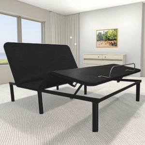 Lit électrique intelligent ergonomique réglable à double moteur sans fil de style moderne, taille King, avec télécommande - Product Image 1