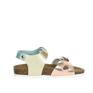 Sandalo da ragazza Grunland SB0646-40 con suola in sughero color argento metallizzato - Product Image 4