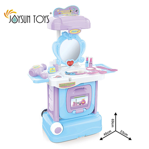 Tavolo da trucco con specchio suono e luce per bambine-vanità giocattolo per bambini con accessori di bellezza per il compleanno della piccola principessa - Product Image 4