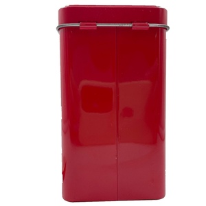 Custom Red Mini Christmas Tin <b>Box</b> <b>Small</b> Metal Bucket Can <b>with</b> <b>Lid</b> Wholesale <b>Gift</b> Packaging Factory Direct - Product Image 2