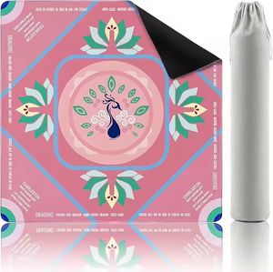 Tapete de Mahjong Rosa <span class=keywords><strong>al</strong></span> por Mayor con Goma Antideslizante y Reductora de Ruido, Plegable, Apto para Juegos de Mesa de Mahjong y Póker - Product Image 1