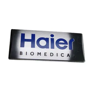 Eletroform-logotipos de níquel en relieve 3D, logo de acero y metal grabado, pegatina de níquel cromado negro