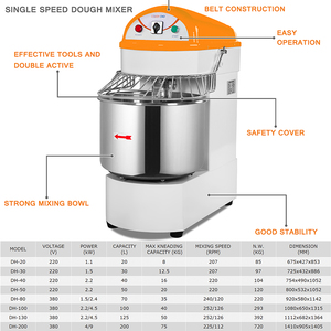 20 Liter 8Kg Spiraal Brood Croissant Baguette Deeg Meel Beslag <span class=keywords><strong>Mixer</strong></span>/<span class=keywords><strong>Mixer</strong></span> Elektrische/Amasadora - Product Image 5