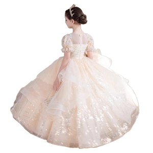 Vestido de Princesa de Lujo Color Champán <span class=keywords><strong>para</strong></span> Niñas, Elegante Vestido Largo <span class=keywords><strong>para</strong></span> Bodas, Damas de Honor, Presentaciones de Piano - Product Image 5