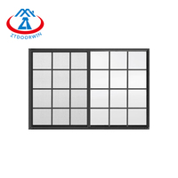 ZHTDOORS, rendimiento de alto costo, materiales de aluminio a prueba de huracanes, sistema automático de ventana deslizante de plexiglás con rejilla