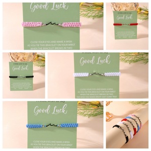 Pulsera <span class=keywords><strong>de</strong></span> <span class=keywords><strong>la</strong></span> Suerte Tejida a Mano con Cuerda Trenzada y Dije <span class=keywords><strong>de</strong></span> Olas, Joyería para Parejas, <span class=keywords><strong>Amistad</strong></span>, Regalo Promocional para Fiestas - Product Image 2