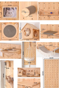 Oferta Exclusiva Personalizada Todo en Uno de Árbol para Gatos 3D Montado en la Pared con Múltiples Niveles y Estructura de Soporte Estable - Product Image 3