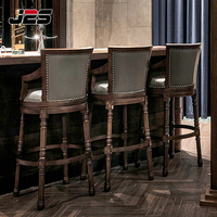 Ensemble de table et fauteuil en cuir imperméable au design vintage moderne J2S, base en métal, mobilier de restaurant, restaurants commerciaux
