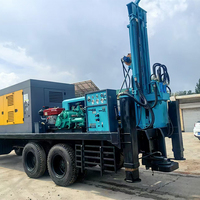 Machine de forage de puits d'eau profonde de 300 m de haute qualité, alimentée par un moteur diesel hydraulique, montée sur camion, avec pompe à engrenages pour chantier de construction