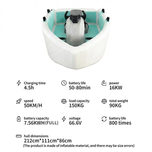 <span class=keywords><strong>Bote</strong></span> de Karting Eléctrico RUSH WAVE, Velocidad de 52 km/h, Kart Eléctrico de 16KW para Lagos de Agua Dulce Tranquilos - Product Image 4
