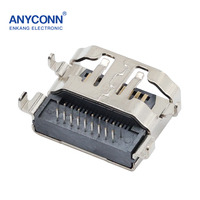 ANYCONN Conector Esencial MINI USB Macho Modelo 26 Negro de Montaje Pasante para Interfaz de Dispositivos, Duradero y de Alta Calidad