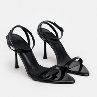 Sandales à talons hauts pour femme, bout ouvert pointu, rehaussantes, chaussures décontractées d'été pour l'extérieur