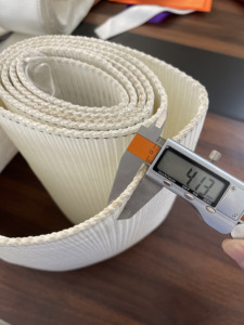 Sangle de levage en polyester blanc de 300 mm, rapport de sécurité 6:1, sangle de transport industrielle robuste pour la manutention de charges - Product Image 1
