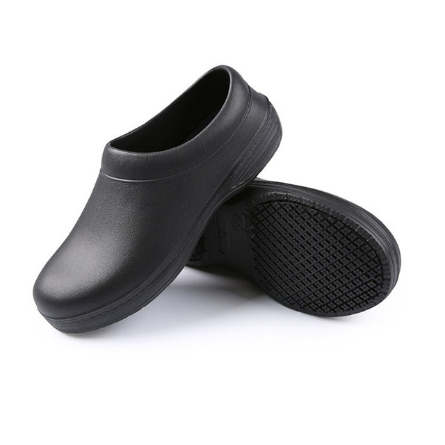 036 Cheap Black Water-proof slip and Oil Resistant Work Clogs Professional Kitchen Chef Shoes for Hotel or Restaurant
